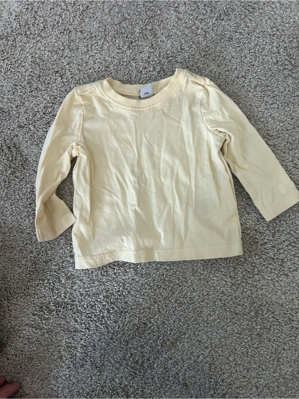 Old Navy 3-6 Month Cream Longsleeve Shirt